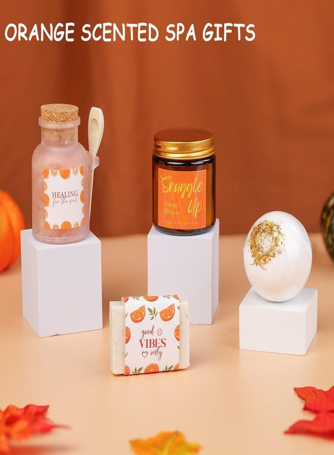 Ithmahco Care Package For Women, Self Care Gifts for Women, Get Well Soon, Orange Fall Themed Gifts for Woman, Relaxation Spa Gift Baskets for Woman, Thinking of You Birthday Gift, Feel Better Self Care Kit - Image 4